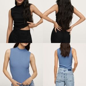 MANGO BUNDLE - High collar ribbed top - NWT (XXL)
